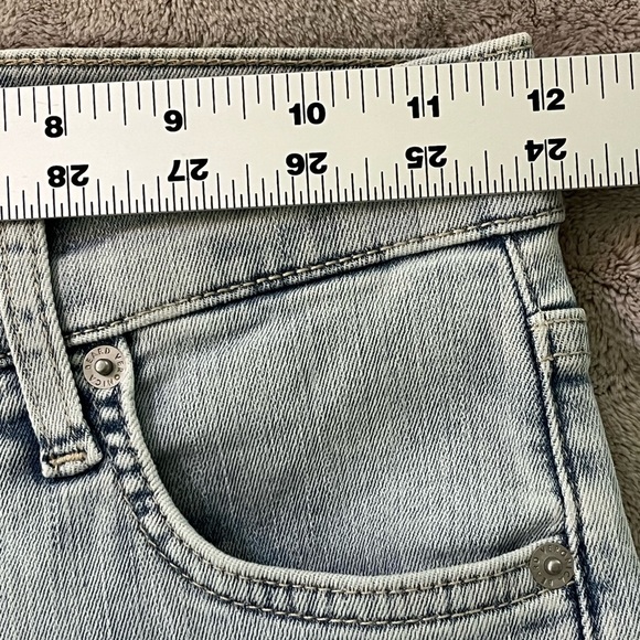 Veronica Beard Maera High Rise Skinny Jeans Size 24 Exposed Button Fly Sky Wash - Picture 13 of 15